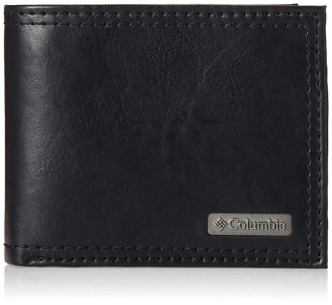 Columbia Men's Johnstown RFID Blocking Extra-Capacity Slimfold Wallet, Black, One Size Columbia