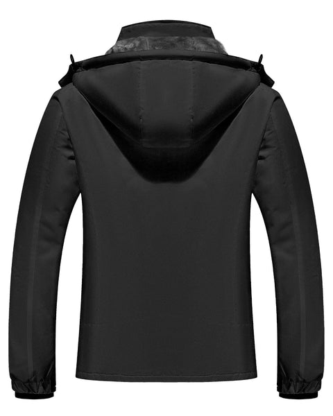 WULFUL Women’s Waterproof Snow Ski Jacket Mountain Windproof Winter Coat with Detachable Hood WULFUL