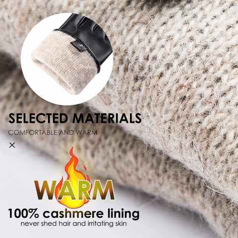 Womens Winter Leather Touchscreen Texting Warm Driving Lambskin Pure Genuine leather Gloves Dsane