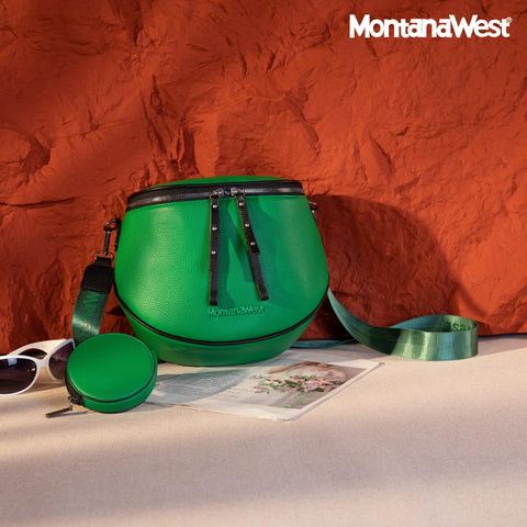 Montana West Crossbody Bags Bum Bag for Women Girls Large Sling Bag with Adjustable Strap and Coin Purse MWC-A285GN Montana West