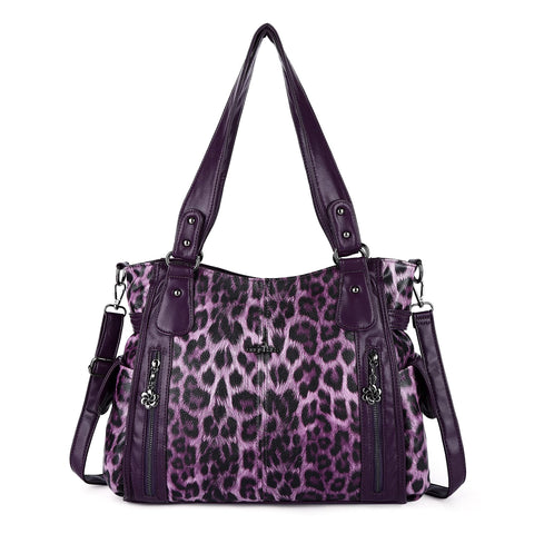 angel kiss Handbags for Women Top-Handle Hobo Purse Roomy Casual Shoulder Bags Leather Tote Satchel Purse for Womens