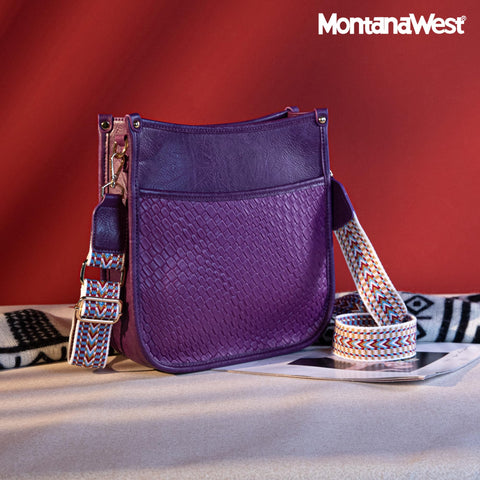 Montana West Crossbody Bags for Women Leather Hobo Cross Body Boho Purses Shoulder Bucket Handbags with Adjustable Strap,MWC-178BPP Montana West