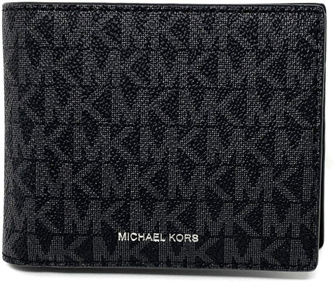 Michael Kors Men's Cooper Billfold with Passcase Wallet (Black) Michael Kors