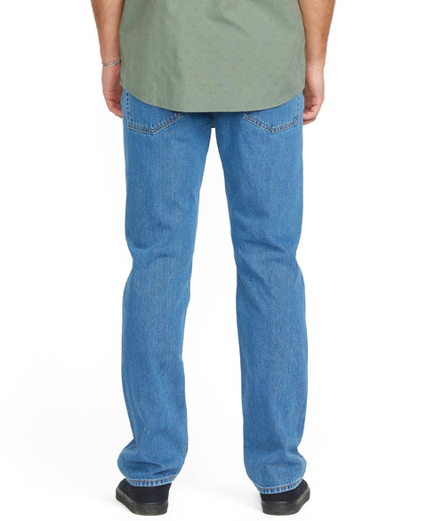 Volcom Men's Solver Denim Jean, Standard Issue Blue, 40x34