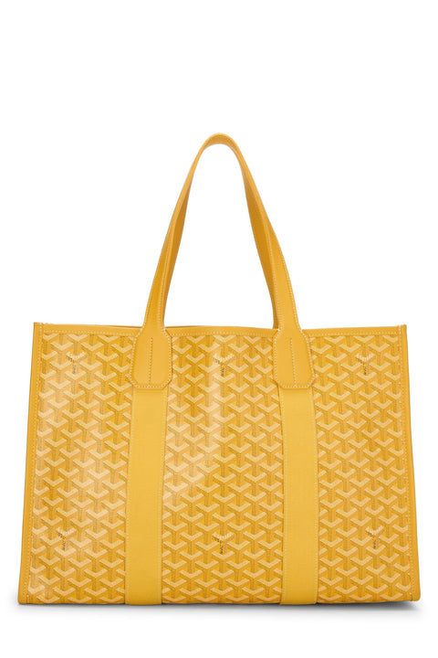 Goyard, Pre-Loved Yellow Goyardine Villette Tote MM, Yellow Goyard