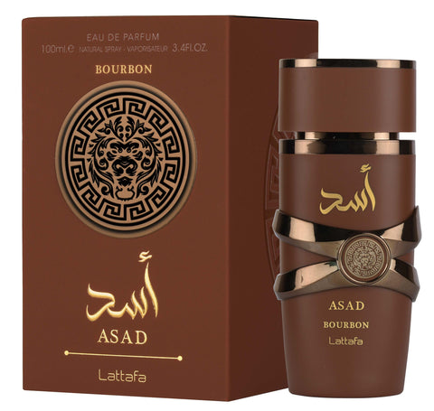 Lattafa Asad Bourbon for Unisex Eau de Parfum Spray, 3.4 Ounce / 100 ml