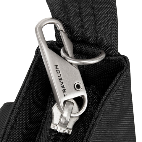 Travelon Anti-Theft Classic Mini Shoulder Bag, Black, One Size, 8.5 x 8.5 x 2 Travelon