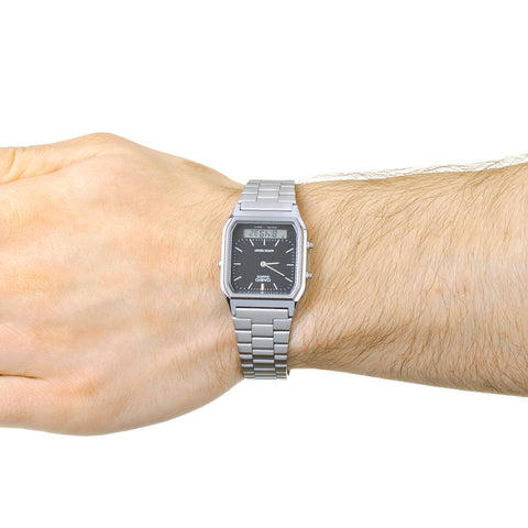 Casio AQ-230A-1DMQYEF Mens Combi Bracelet Watch