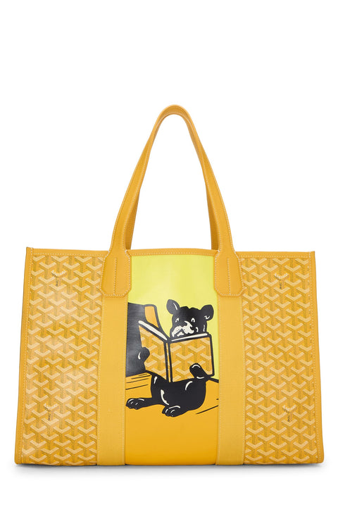 Goyard, Pre-Loved Yellow Goyardine Villette Tote MM, Yellow Goyard