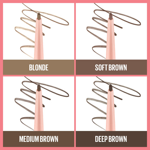 Maybelline Total Temptation Eyebrow Definer Pencil, Medium Brown, 1 Count MAYBELLINE