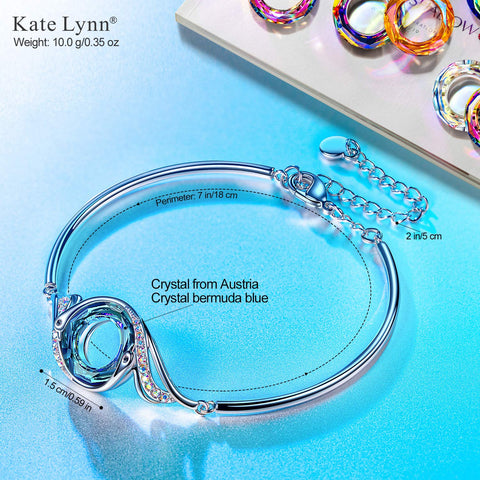 Kate Lynn Phoenix Crystal Bracelet for Women Birthday Gifts for Women Unique Jewelry for Women Mom Wife Girlfriend Peacock for Young Ladies Lucky Bracelet Christmas Gift for Her Kate Lynn