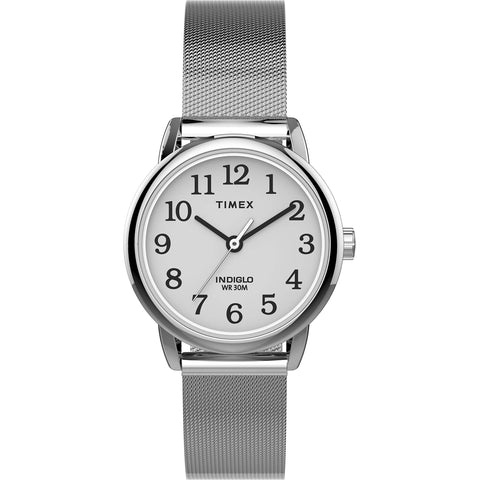 Timex Women's TW2U07900 Easy Reader 25mm Silver-Tone Stainless Steel Mesh Bracelet Watch Timex