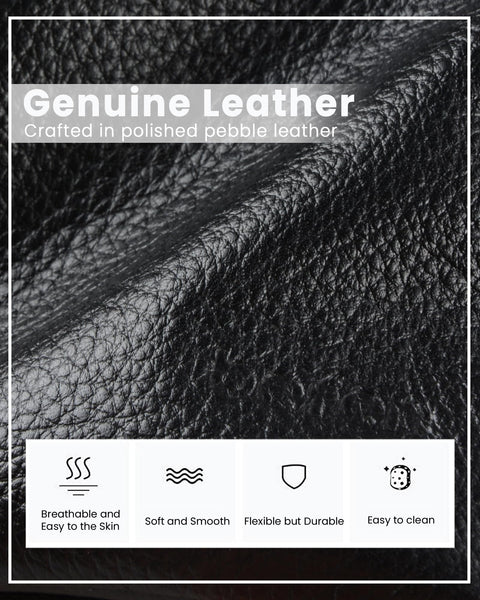 befen Black Genuine Leather Crossbody Purses for Women, Women's Small Crossbody Shoulder Bag Travel Purse with Built in RFID Wallet