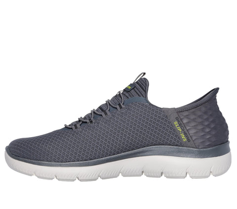 Skechers Men's Summits High Range Hands Free Slip-in Sneaker, Charcoal, 10.5