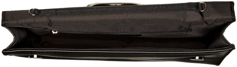 Jessica McClintock womens Nora Solid Large Envelope Clutch with Ring Closure, Black, One Size US Jessica McClintock