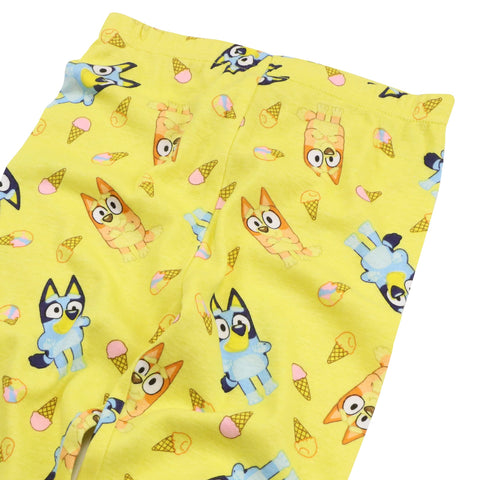 Bluey unisex-child 4-Piece Snug-fit Cotton Pajama Set, Soft & Cute for Kids, HAPPY DAY, 3T