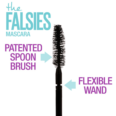 Maybelline Volum' Express Falsies Volumizing, Washable Mascara, Blackest Black, 2 Count