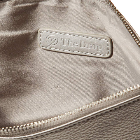 The Drop Women's Southampton Zipper Foldover Clutch, Metallic Silver, One Size The Drop