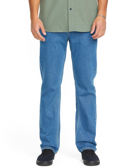 Volcom Men's Solver Denim Jean, Standard Issue Blue, 40x34