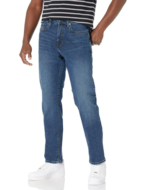 Amazon Essentials Men's Athletic-Fit Stretch Jeans - Medium Wash, 34W x 31L Amazon Essentials
