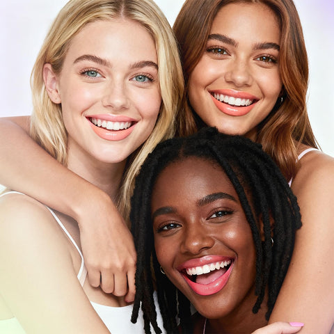 Glam Code Tinted Lip Balm Trio, Moisturizing Lipstick with Shea Butter, Hydrating Lip Makeup Set for Women & Girls, Vegan Formula, Cream Finish, Cruelty-free (3-Count, 01)