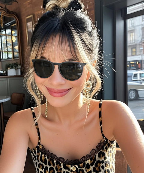 QALLY Sunglasses Womens Polarized Sunglasses-Women: Retro Round Sun Glasses with UV400 Protecion Trendy 3 Pack