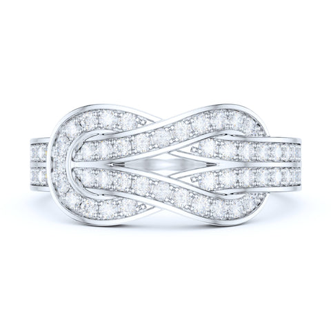 PRSTANI Sterling Silver Tie the Love Knot Full of Simulated Round Brilliant Cut Diamonds Promise Ring Wedding Band (5.5) PRSTANI