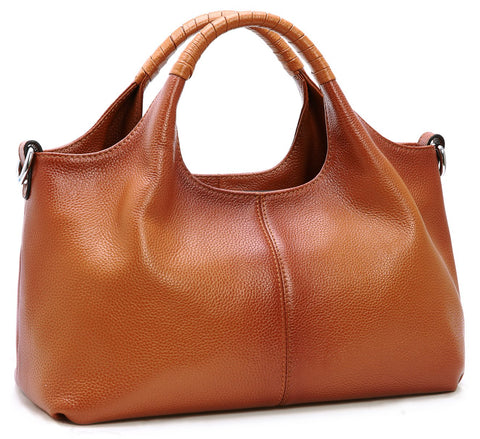Iswee Women's Purses and Handbags Shoulder Bag Satchel Medium Size Leather Crossbody Bag Tote with Zipper Designer Handbags Hobo (Sorrel) Iswee