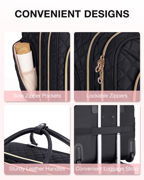 BAGSMART Rolling Laptop Bag Women, Briefcase for 17.3 Inch with Wheels Computer Case Work Travel Business BAGSMART