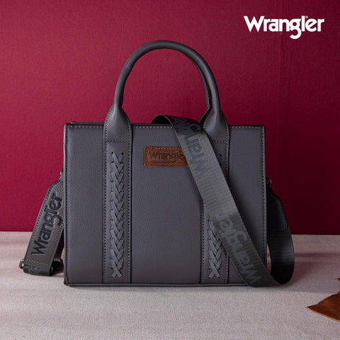 Wrangler Tote Bag for Women Top Handle Handbags Satchel Bag Shoulder Bag Purse for Women with Crossbody Strap LG-WG70-8120DGY Wrangler