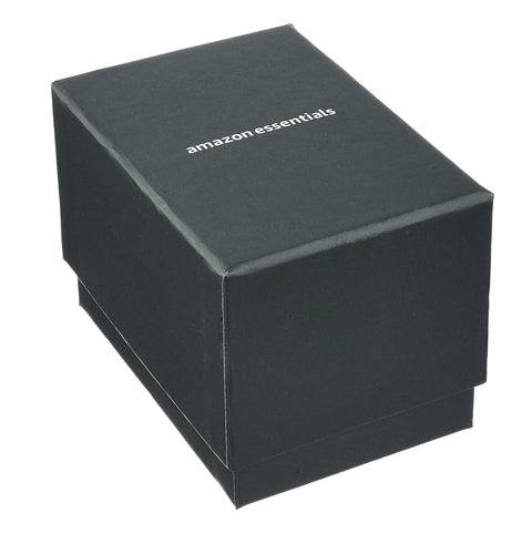 Amazon Essentials Men's Easy to Read Strap Watch, Gold-Tone and Brown Strap