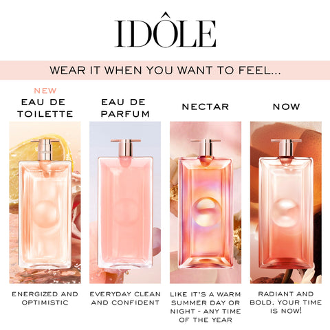 Lancôme Idôle Eau de Toilette - Fresh & Energizing Women's Perfume - Long Lasting Fragrance with Notes of Green Tea, Blooming Roses & Fresh Bergamot - 1.7 Fl Oz Lancôme