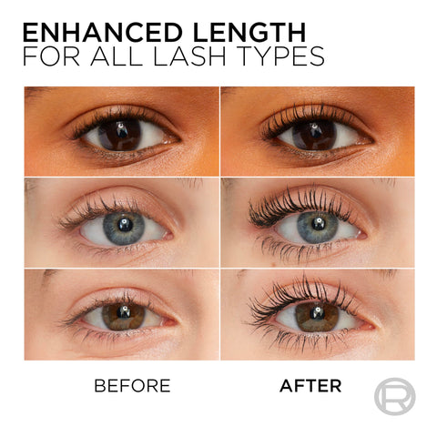 L'Oreal Paris Makeup Telescopic Original Lengthening, Lash Separating Mascara with Dual Precision Brush, Washable, Black Brown, 0.27 Fl Oz., 1 Count