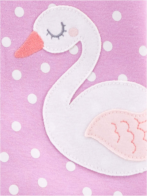 Simple Joys by Carter's Baby Girl's 3-Pack Snug Fit Footed Cotton Pajamas Sleepwear, floral/turtle/swan, 12 Months