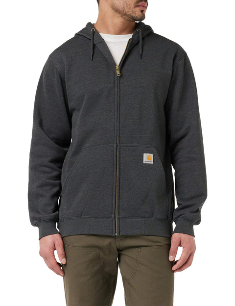 Carhartt mens Loose Fit Midweight Full-zip Sweatshirt fashion hoodies, Carbon Heather, X-Large US