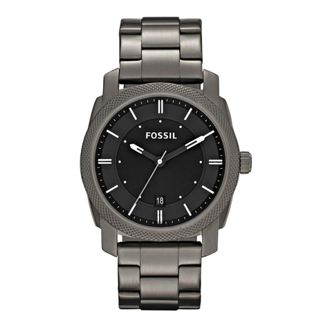 Fossil Men's Machine Quartz Stainless Steel Three-Hand Watch, Color: Smoke (Model: FS4774) Fossil