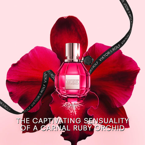 Viktor&Rolf - Flowerbomb Ruby Orchid Eau de Parfum - Women's Perfume - Floral & Fruity - With Notes of Vanilla & Peach - 0.34 Fl Oz - Travel Size