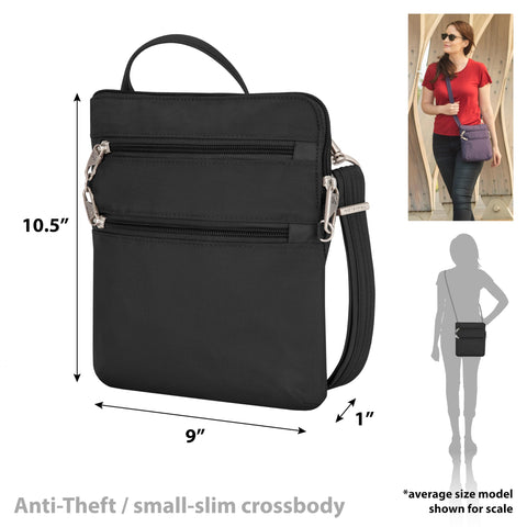 Travelon Classic, Black, 9 x 10.5 x 1 Travelon