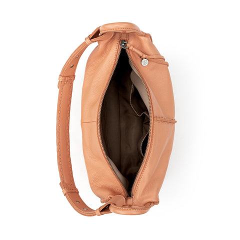 The Sak Los Feliz Hobo Bag - Premium Leather Women's Handbag for Everyday And Travel, Durable, Large Purse With Shoulder Bag Strap And Zipper Pocket, Nectar The Sak