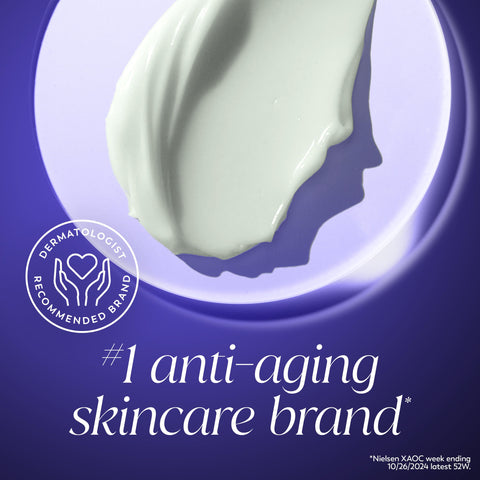 Olay Retinol Face Moisturizer, 24 MAX Anti-Aging Night Cream for Women, Fragrance-Free, Non Greasy - Anti-Wrinkle, Smooth Fine Lines, Tightening, Hydrating Skin Care - Peptides, Glycerin, 1.7 Oz