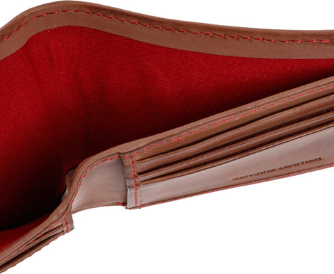 Rawlings Mens Tanned-leather Baseball Stitch Embroidered Wallet - (Dark Brown) Rawlings