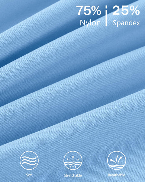 JOCMIC Girls Flare Leggings Kids Bell Bottom High Waisted Dance Yoga Flared Pants Sky Blue 9-10 Years