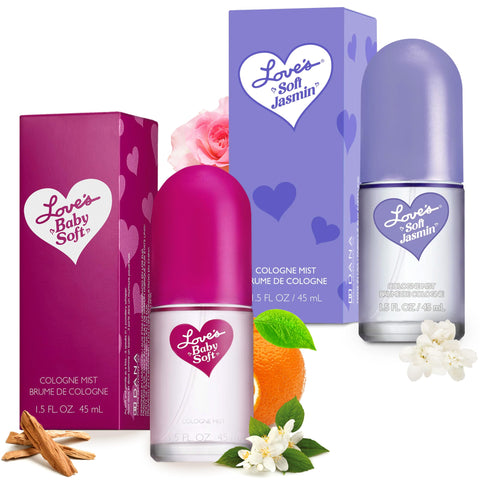 Dana Love's Love's Baby Soft, Love's Soft Jasmin, Bundle Perfumes For Women, (1.5 fl oz) Dana