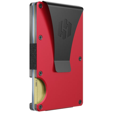 Hayvenhurst Wallet For Men - Reinvented Design Men's Wallet - Slim, Minimalistic & Seamless, Blocks RFID Scanners, Holds 12 Cards & Has a Money Clip (Crimson) Hayvenhurst