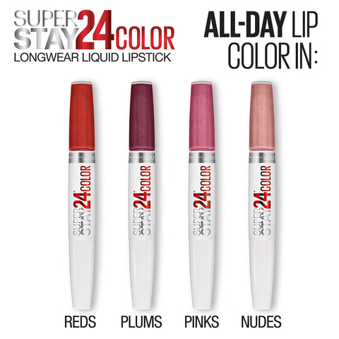 Maybelline Super Stay 24, 2-Step Liquid Lipstick Makeup, Long Lasting Highly Pigmented Color with Moisturizing Balm, Blush On, Pink, 1 Count MAYBELLINE