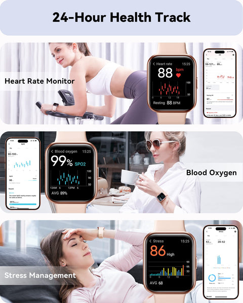 ENOMIR Smart Fitness Watch for Men Women(Answer/Make Call), Alexa Built-in, with Heart Rate SpO2 Sleep Monitor 100 Sports 5ATM Waterproof Activity Trackers and Smartwatches for iOS&Android Phones ENOMIR
