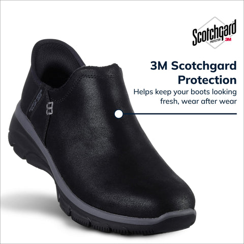 Skechers Women's Easy Going-Modern Hour-Hands Free Slip-Ins Ankle Boot, Black, 8