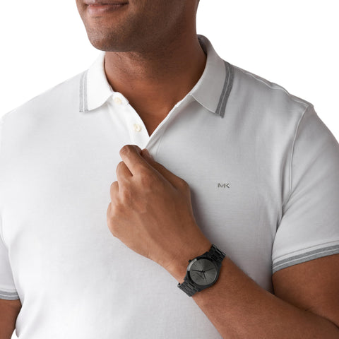 Michael Kors Slim Runway Three-Hand Black Stainless Steel Men's Watch (Model: MK8507) Michael Kors