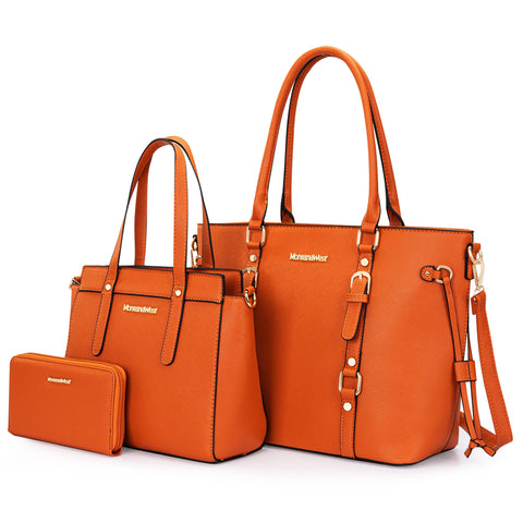 Montana West Purses and Handbags for Women Tote Purse and Wallet Set Shoulder Satchel Bag for Women 3pcs MWC3-C032WOR Montana West
