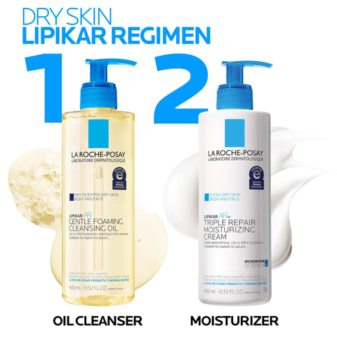 La Roche-Posay Lipikar AP+ Triple Repair Moisturizing Cream, Face & Body Lotion For Dry Skin, Shea Butter & Niacinamide Moisturizer, Gentle Face & Body Cream For Dry, Rough & Sensitive Skin La Roche-Posay